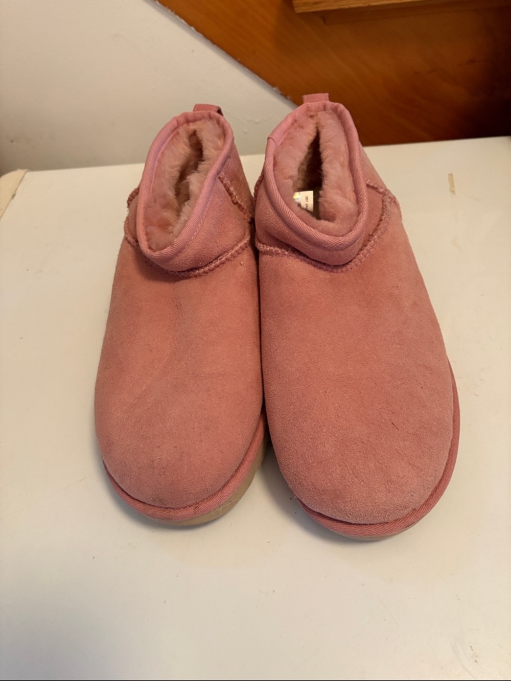 UGG Women’s Dusty Pink Suede One-Piece Slip-On Shoes